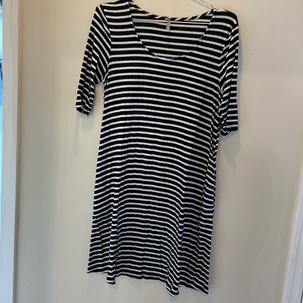 B&W striped dress